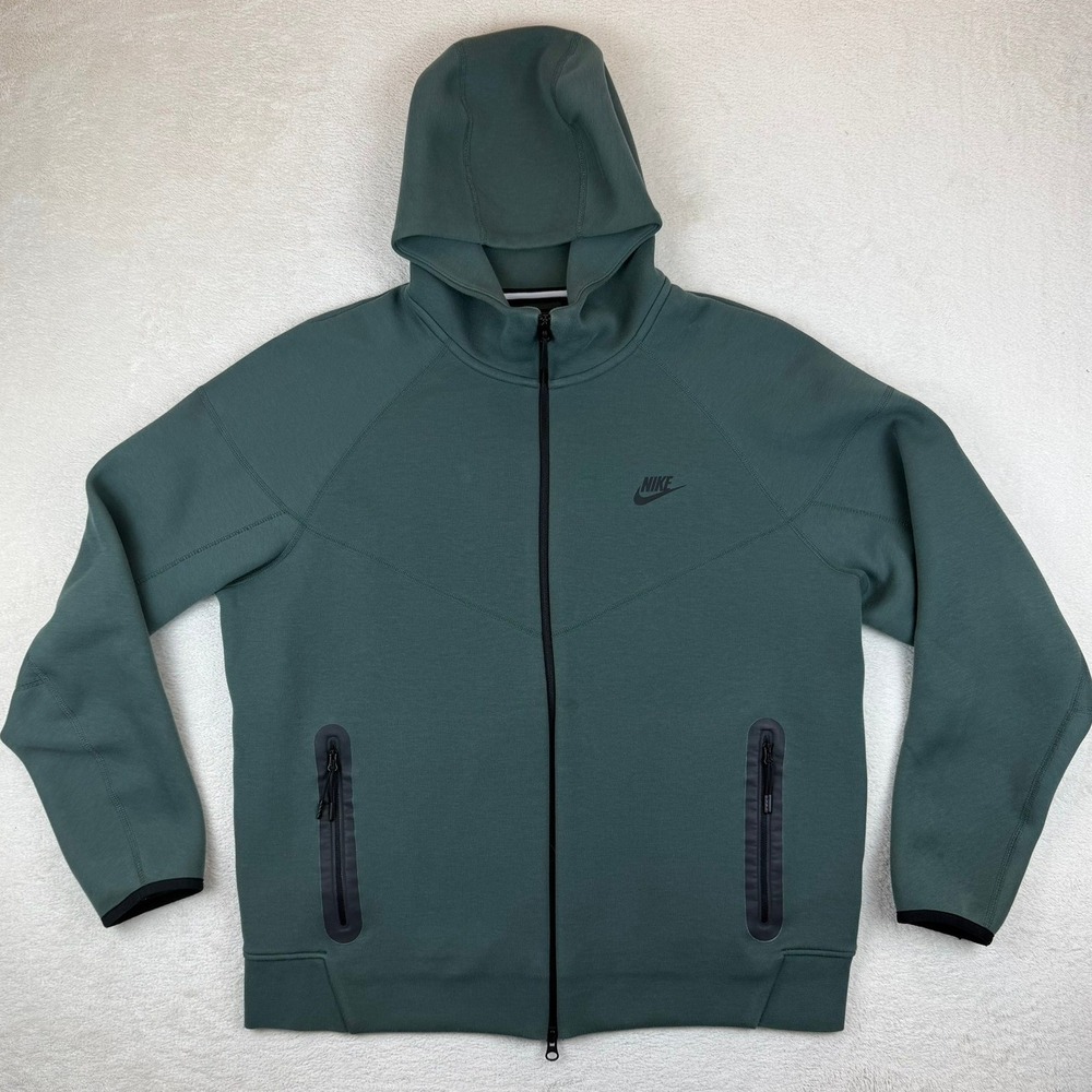 Nike Tech Fleece Windrunner Full Zip Hoodie Jacket Green FB7921-338 Mens XL